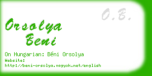 orsolya beni business card
