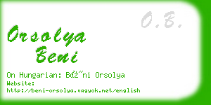 orsolya beni business card